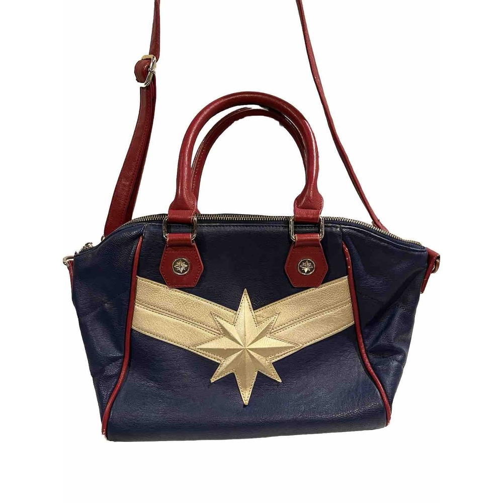 Captain Marvel Loungefly Purse Tote Bag Hala Heart logo Kree RARE
